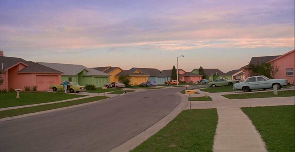 The pastel and bland suburb in which Edward Scissor hands is set.